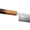 Couteau nakiri 17cm japonais artisanal Wusaki Yaketa VG10 damas chêne brûlé