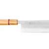 Couteau nakiri 16,5cm japonais artisanal Yuzo SLD olivier et sequoia