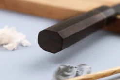 Couteau nakiri 16,5cm japonais artisanal Yuzo Black Nashiji
