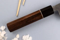 Couteau nakiri 16,5cm japonais artisanal Yuzo Black Nashiji