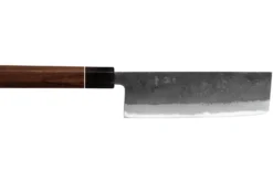 Couteau nakiri 16,5cm japonais artisanal Yuzo Black Nashiji