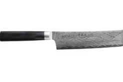 Couteau nakiri 16cm japonais Sakai Takayuki Grand Chef Seigaiha Damas 45 couches