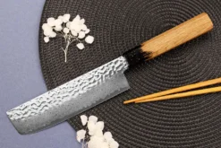 Couteau nakiri 16cm japonais Sakai Takayuki Kashi Urushi VG10 damas