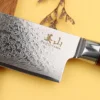 Couteau nakiri 17cm Kutoyama damas pakka rainbow