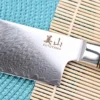 Couteau nakiri 17cm Kutoyama damas Azur
