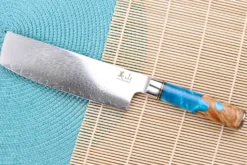Couteau nakiri 17cm Kutoyama damas Azur