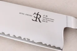 Couteau nakiri 18cm Ryda Knives A-30 San Maï et manche en noyer