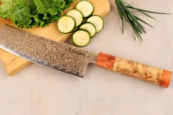 Couteau nakiri 17cm Sayuto Érable Damas 12Cr