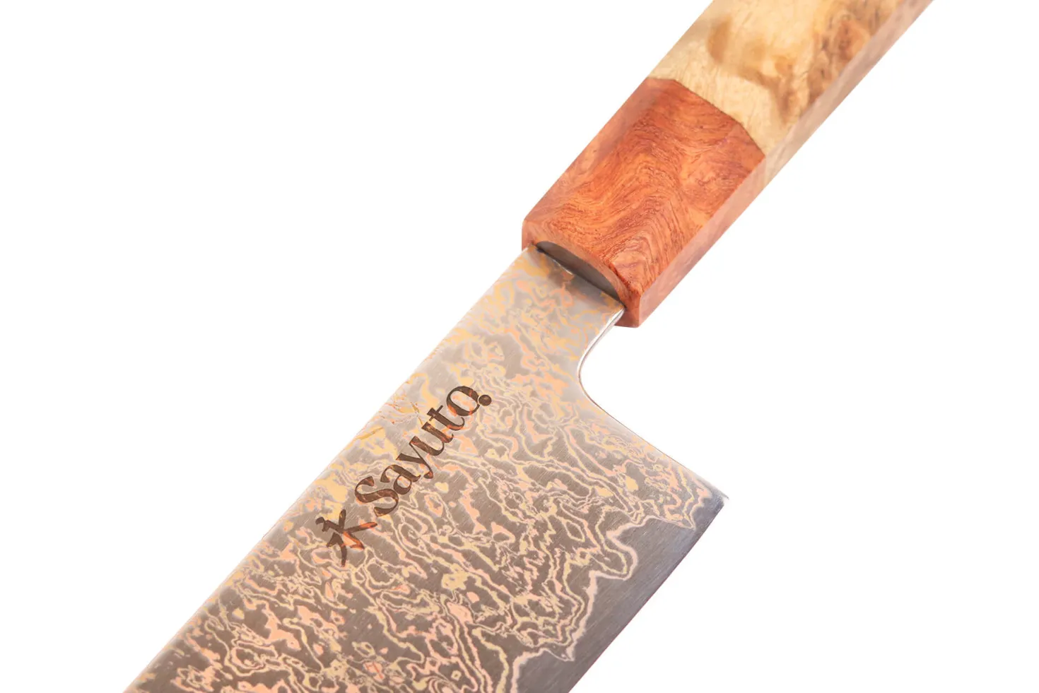Couteau nakiri 17cm Sayuto Érable Damas 12Cr