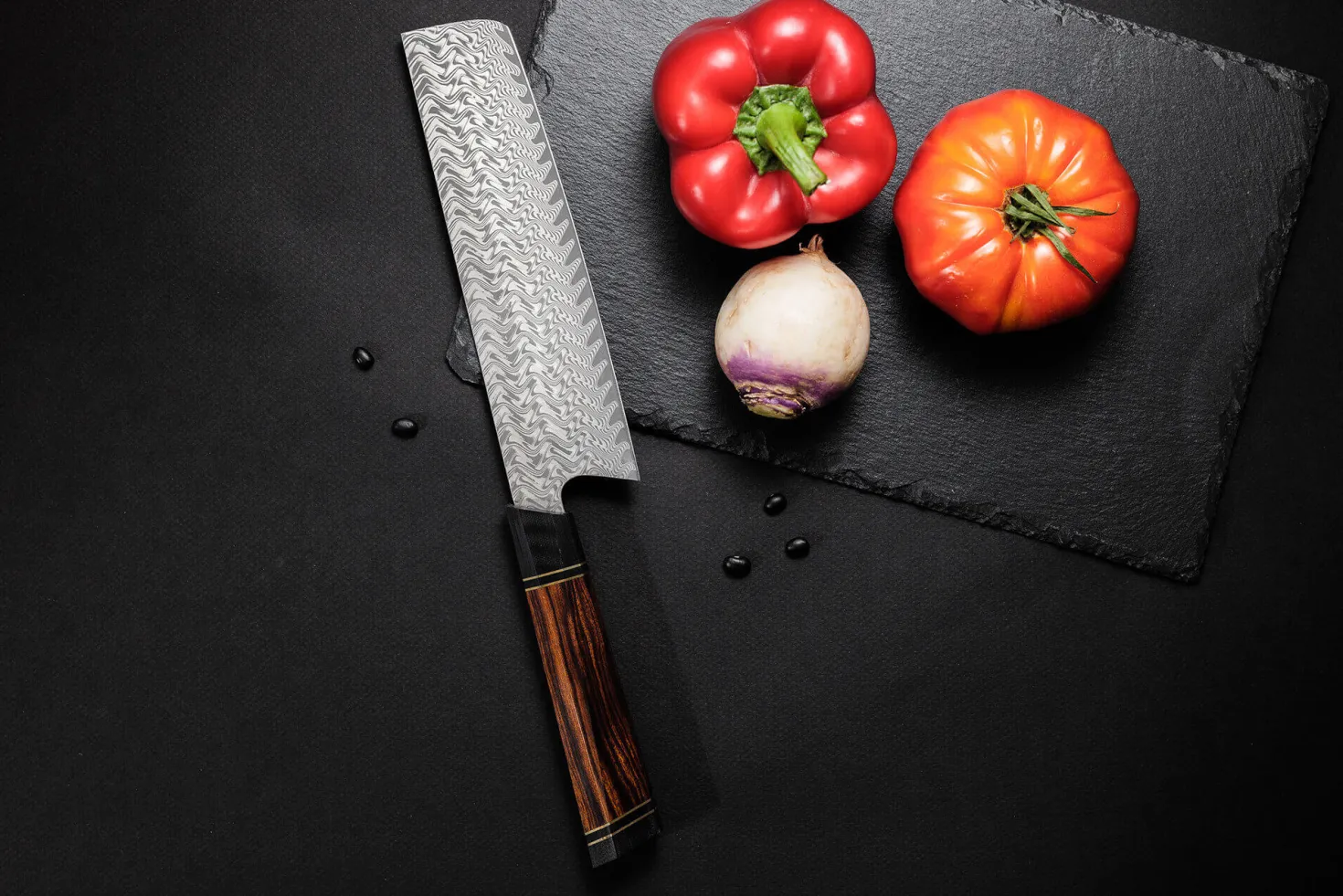 Couteau nakiri Fukito Desert Damas 67 couches 18cm