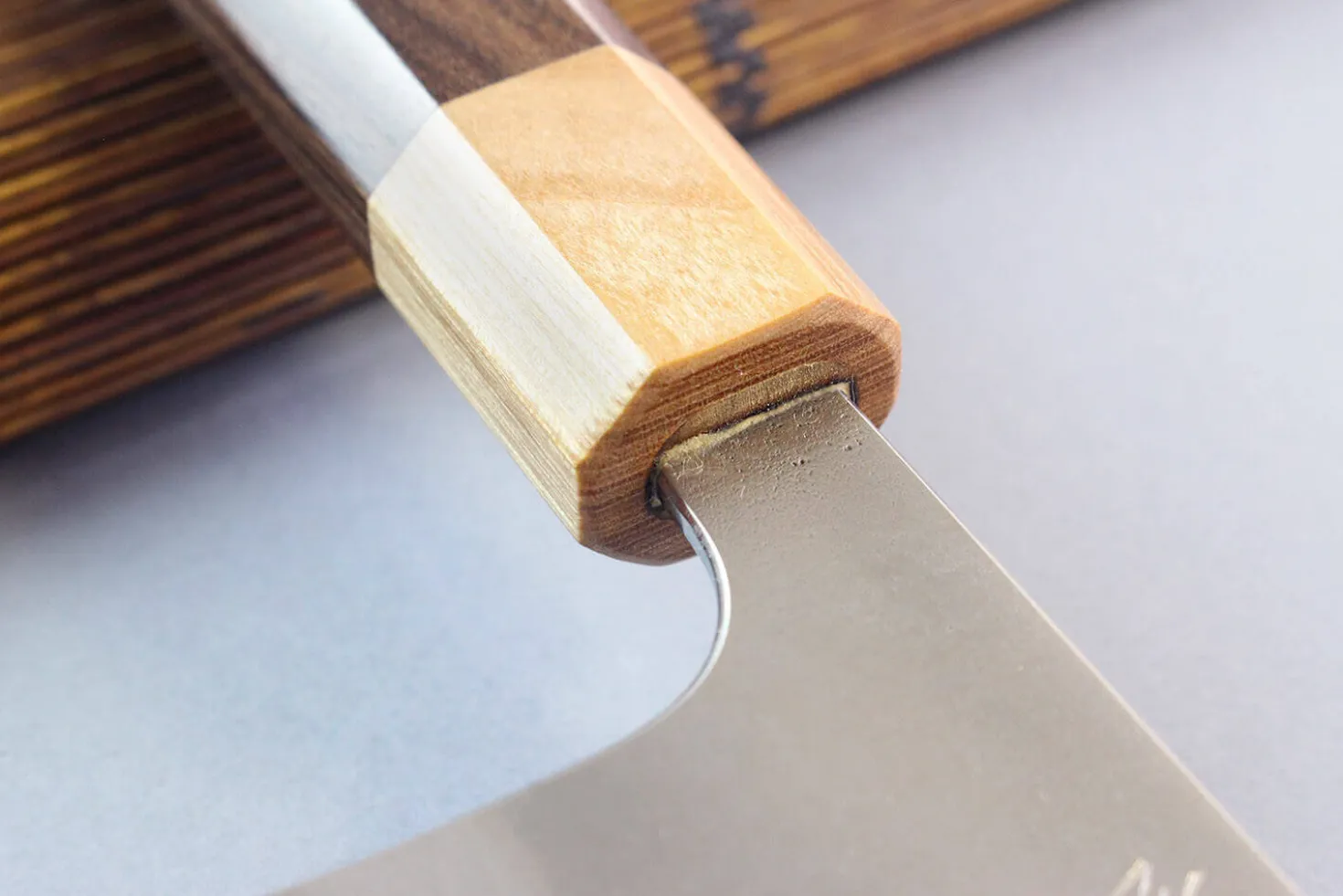 Couteau nakiri japonais artisanal Yoshimi Kato AS Nashiji 16,5cm
