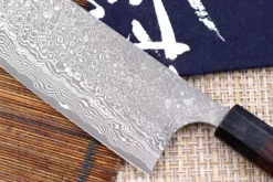 Couteau nakiri japonais artisanal Masakage Kumo 16,5cm damas 63 couches