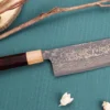 Couteau nakiri japonais artisanal Takeshi Saji VG10 Gold 16,5cm