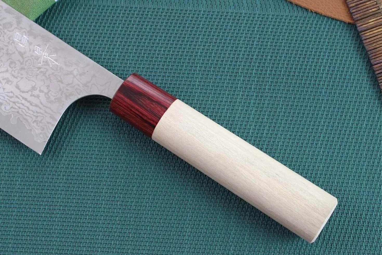 Couteau nakiri japonais artisanal Masakage Kiri 16.5cm damas 49 couches