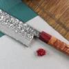 Couteau nakiri japonais artisanal Yoshimi Kato 16.5cm SG2 Damascus