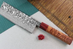 Couteau nakiri japonais artisanal Yoshimi Kato 16.5cm SG2 Damascus