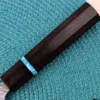 Couteau nakiri japonais artisanal Yu Kurosaki Fujin 16,5cm SG2 turquoise