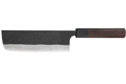 Couteau nakiri japonais artisanal Nao Yamamoto Damas AS brut de forge 16,5cm