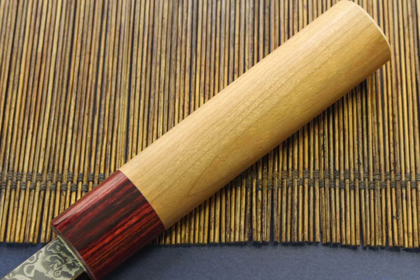 Couteau nakiri japonais artisanal Yoshimi Kato 16,5cm VG10 Nickel Damascus cerisier