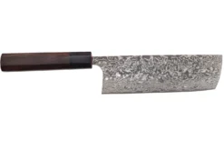 Couteau nakiri japonais artisanal Takeshi Saji R2 Nickel Damas 16,5cm
