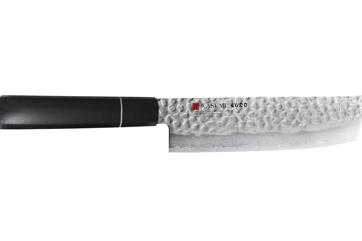 Couteau nakiri japonais Kasumi Kuro 16.5cm martelé damas 32 couches
