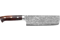 Couteau nakiri japonais Takeshi Saji R2 Damas Mosaïque 16,5cm