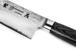 Couteau nakiri japonais Tamahagane Tsubame lame martelée 18cm acier VG5