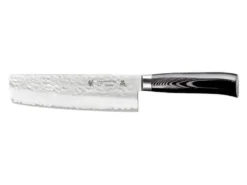 Couteau nakiri japonais Tamahagane Tsubame lame martelée 18cm acier VG5
