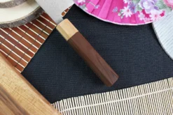Couteau nakiri japonais Tsunehisa SLD Damas bois de rose 16,5cm