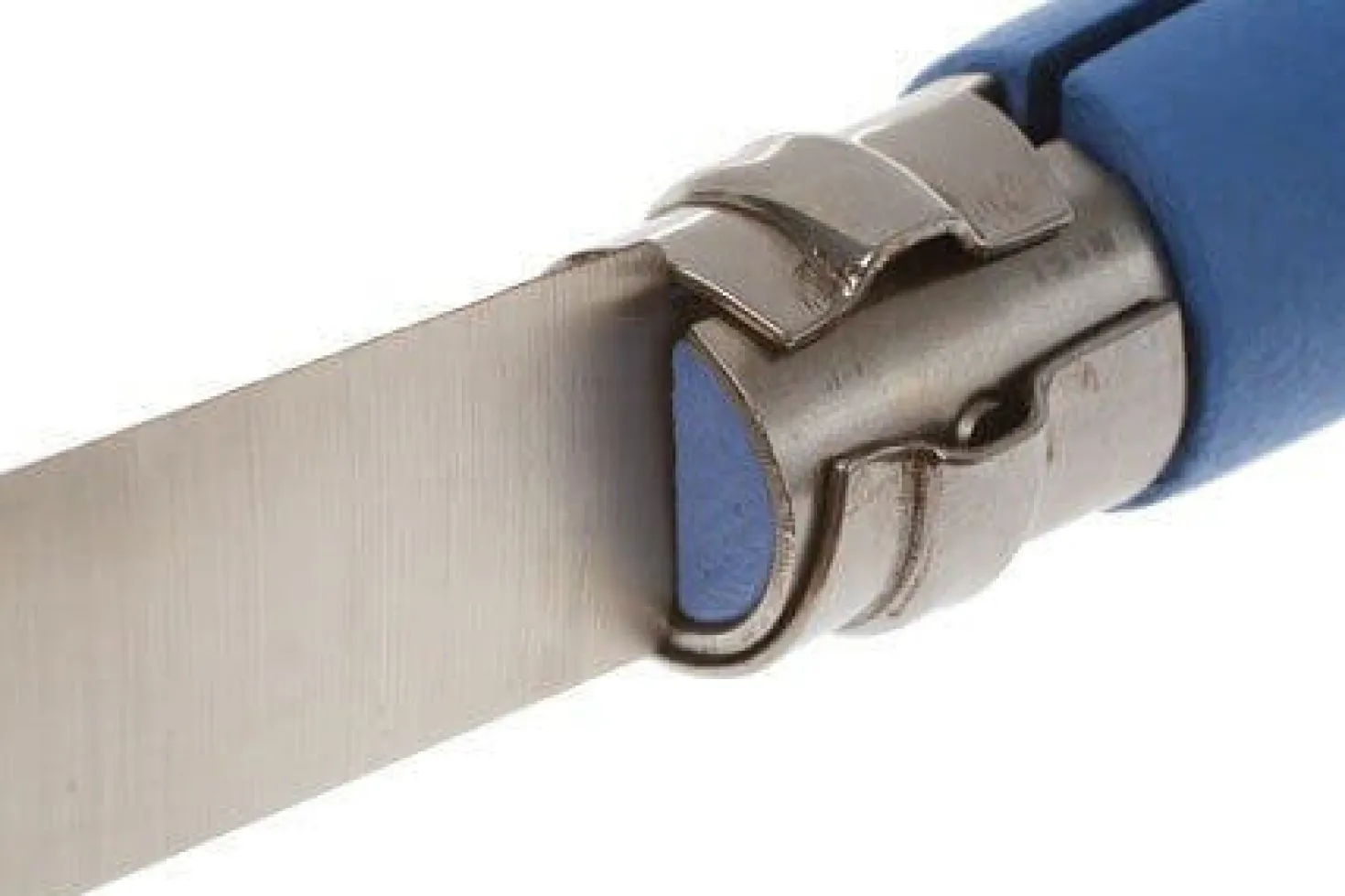 Couteau opinel Acidulé n°07 lame 8cm virole tournante manche azur + cordon