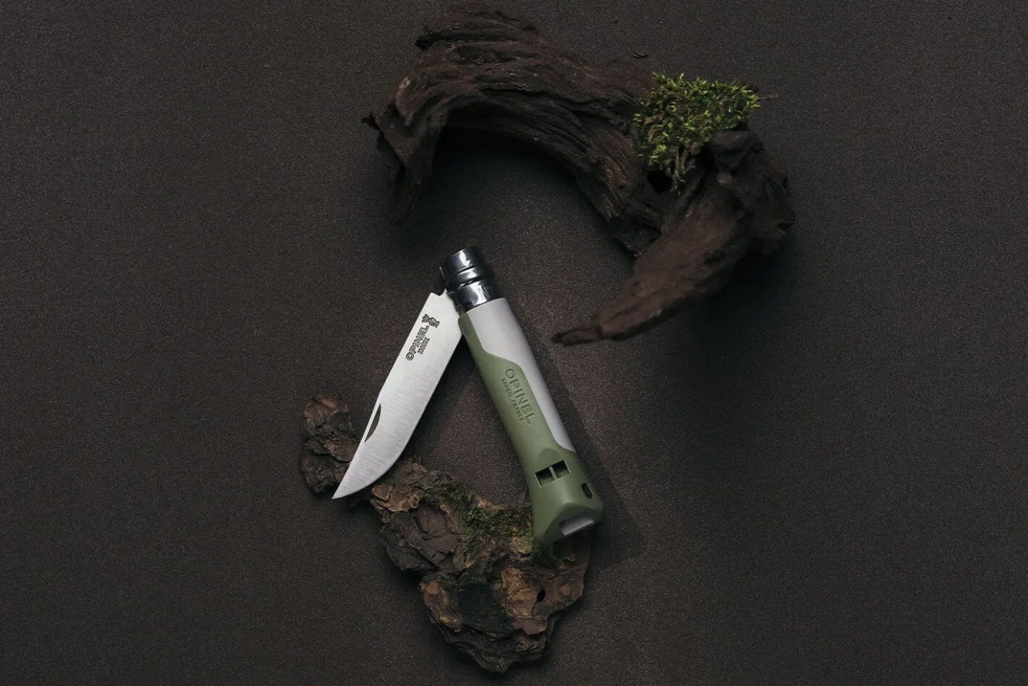 Couteau Opinel N°08 Horizon kaki