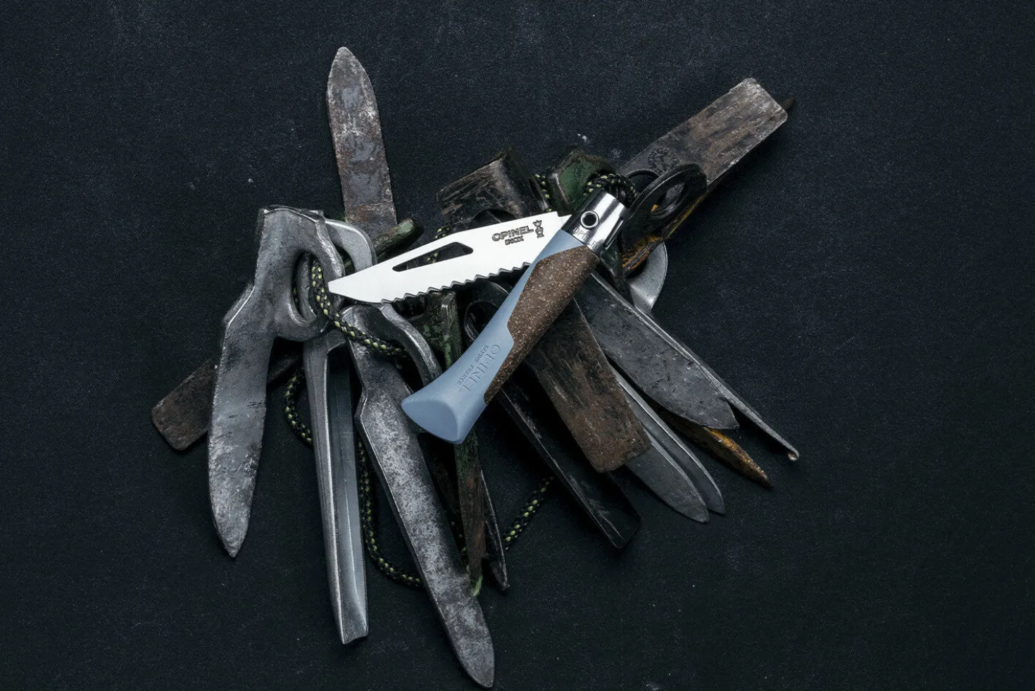 Couteau Opinel Néo7 Alpine bleu glacier