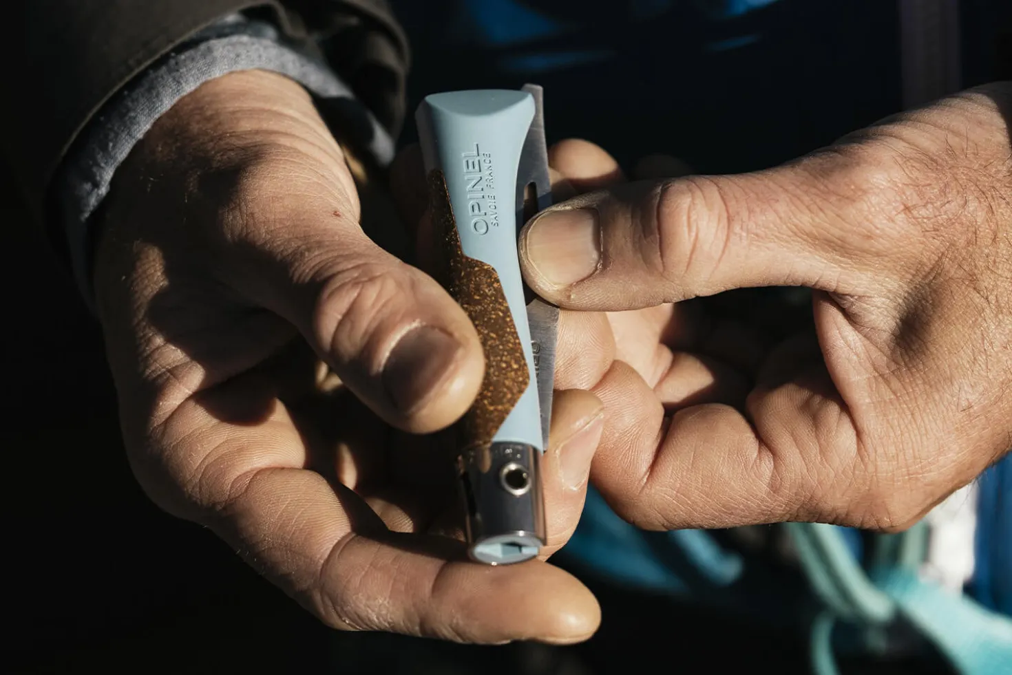 Couteau Opinel Néo7 Alpine bleu glacier