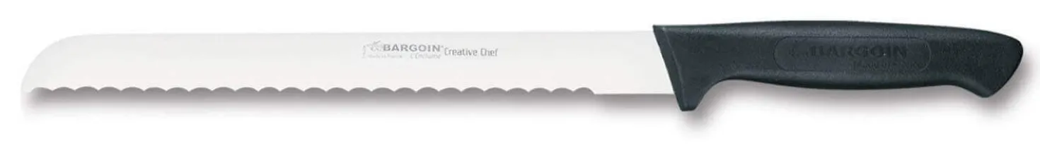 Couteau à pain Bargoin Creative Chef 23cm manche surmoulé noir