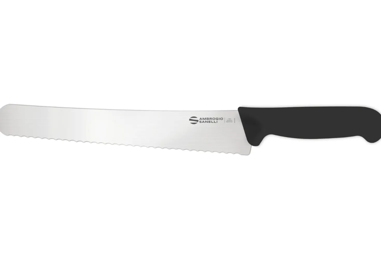 Couteau à pain courbé professionnel Ambrogio Sanelli Supra Hard noir 26cm