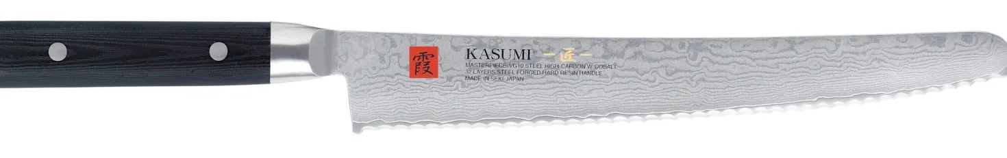 Couteau à pain japonais Kasumi Masterpiece damas haut de gamme 25cm