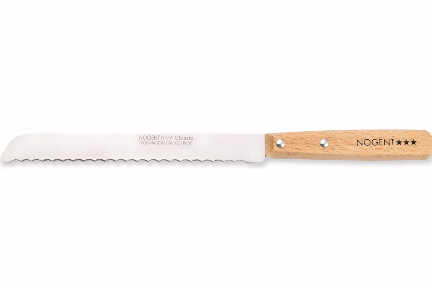 Couteau à pain Nogent Classic 19cm manche en hêtre