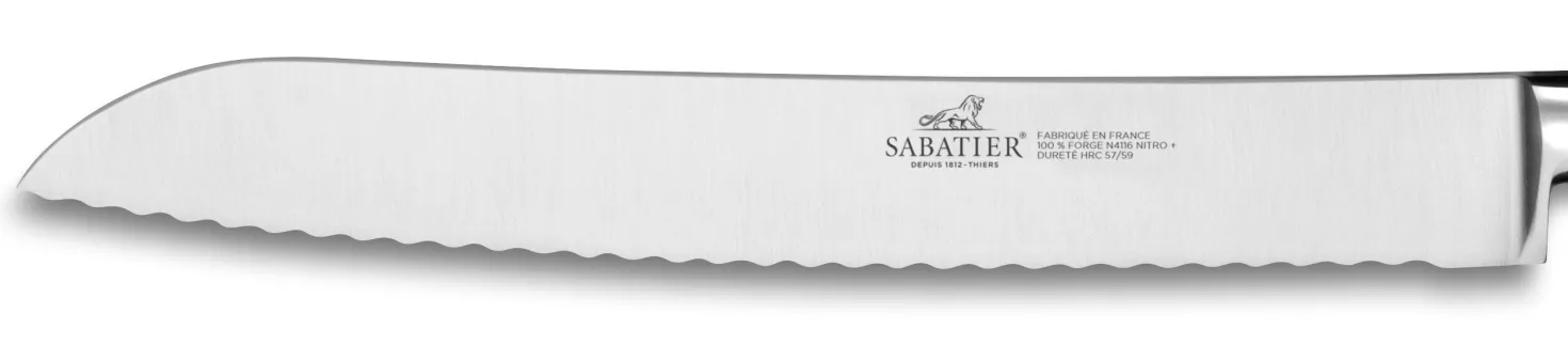 Couteau à pain SABATIER Provençao 100% forgé 20cm en olivier