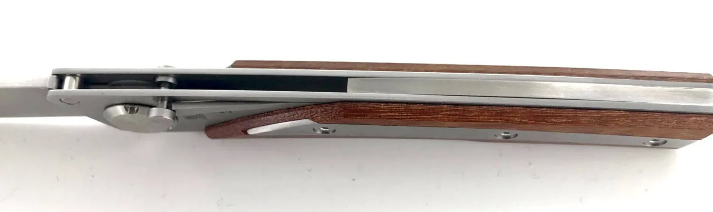 Couteau pliant Actilam S4 lame forgée manche acier/bois ipé 11cm