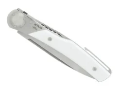Couteau pliant Actilam T3 lame forgée manche corian blanc 11cm