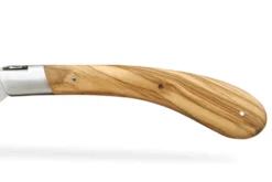 Couteau pliant artisanal Capuchadou acier sandvik manche bois d'olivier 12cm