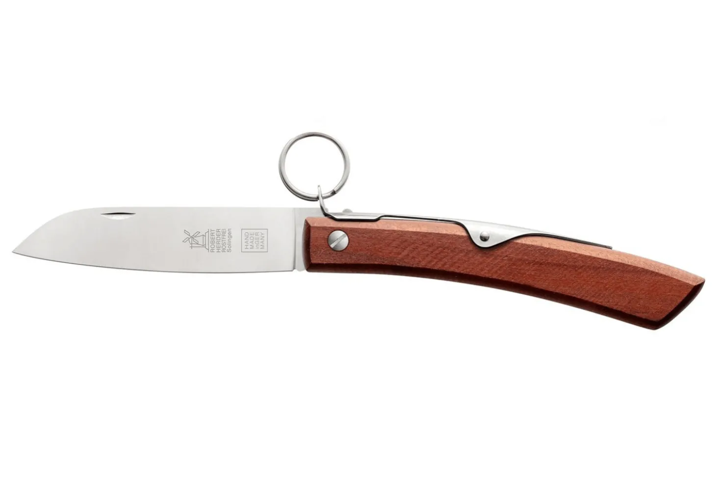 Couteau pliant artisanal Windmühlenmesser Ibex 100 manche en prunier 14cm