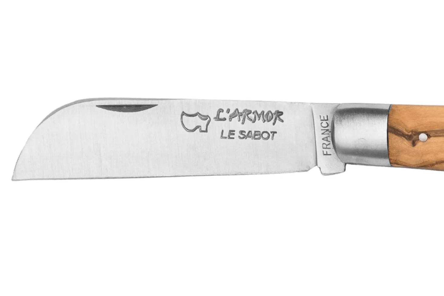 Couteau pliant Au Sabot L'Armor acier Sandvik manche olivier 10,5cm