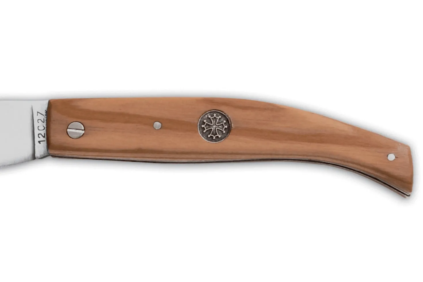 Couteau pliant AU SABOT L'Autan acier Sandvik manche olivier 11cm