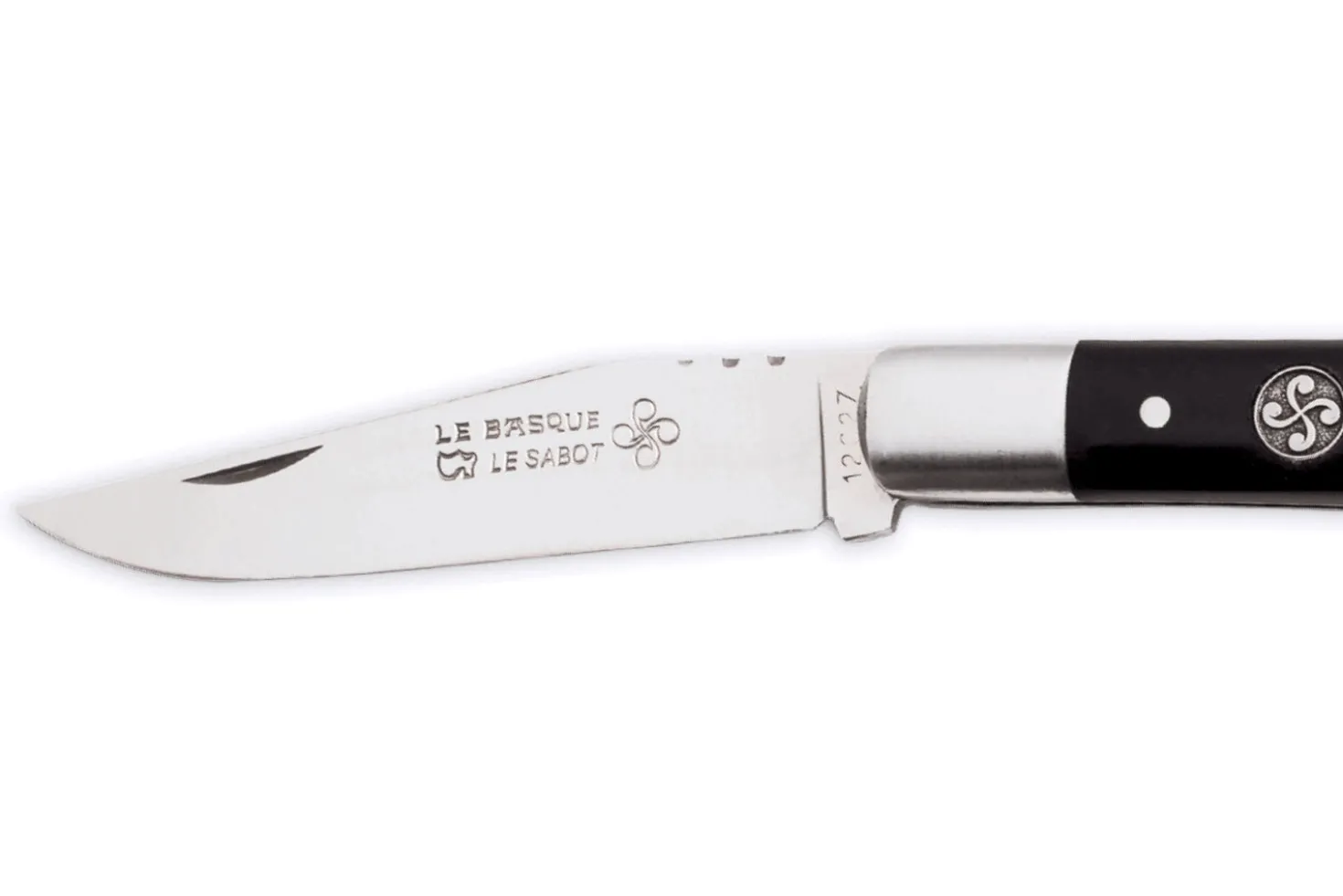 Couteau pliant Au Sabot Le Basque acier Sandvik manche ébène 11cm