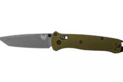 Couteau pliant Benchmade Bailout 537GY-1 manche aluminium anodisé vert 12cm avec brise-vitre