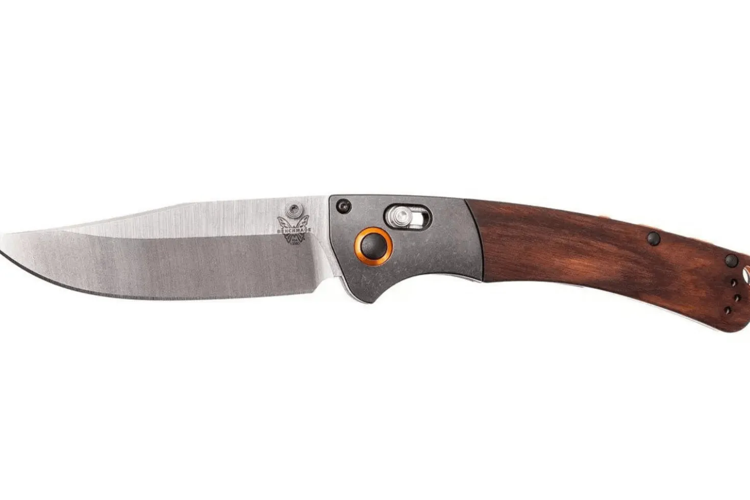 Couteau pliant Benchmade Crooked River 15080-2 manche bois 13,5cm