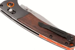 Couteau pliant Benchmade Crooked River 15080-2 manche bois 13,5cm
