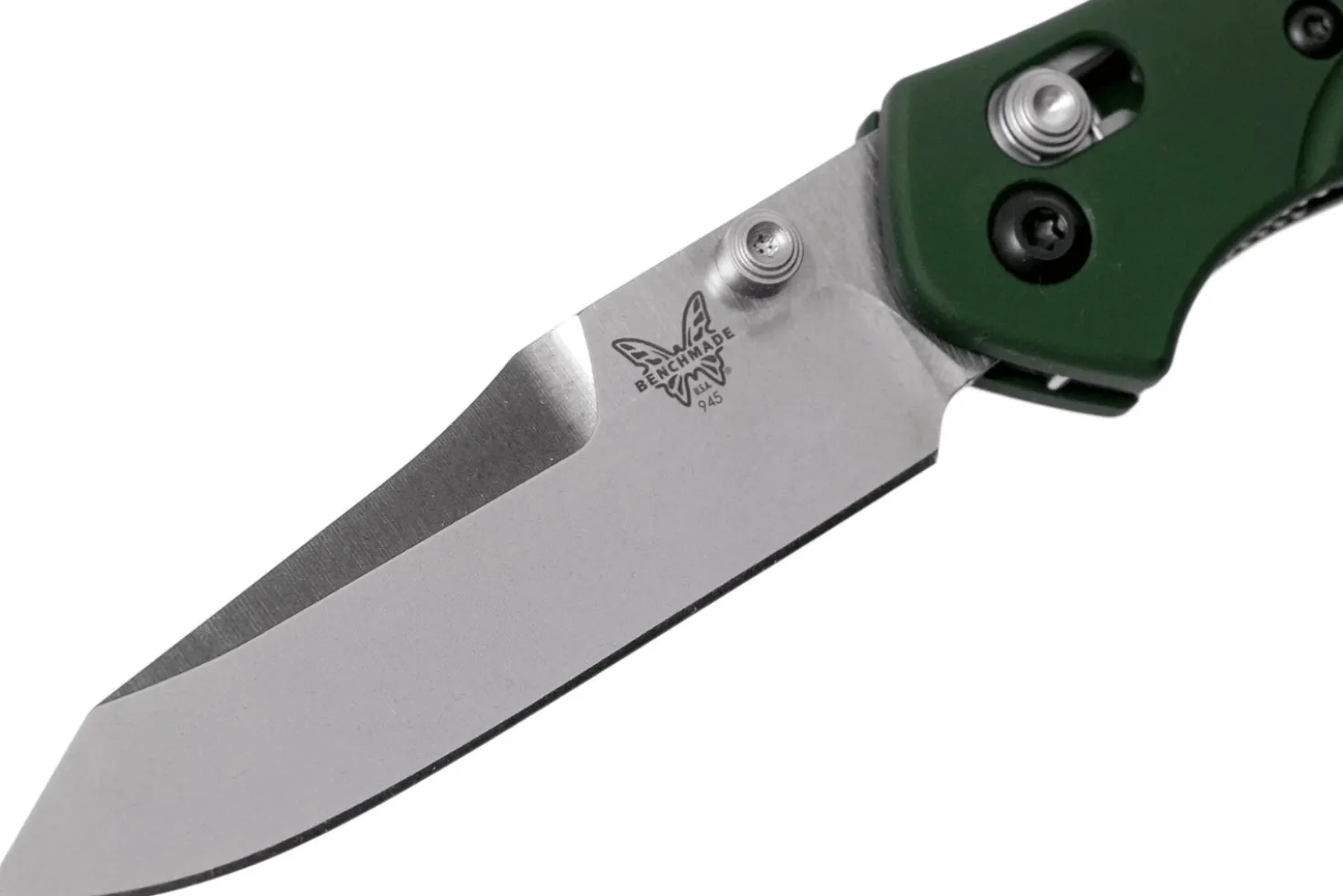 Couteau pliant Benchmade Mini Osborne 945 lame tanto manche aluminium anodisé vert 9cm