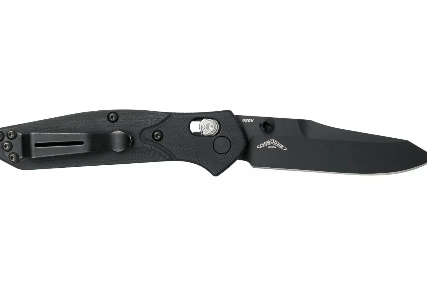 Couteau pliant Benchmade Mini Osborne 945BK-1 lame noire tanto manche G10 noir 9,8cm